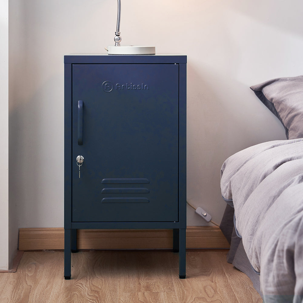 ArtissIn Metal Locker in blue, featuring adjustable shelf and practical design for versatile storage solutions.